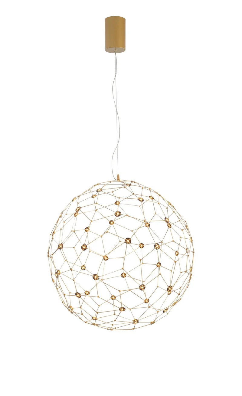 B-Ware Nova Luce Pendelleuchte Hängeleuchte LED SOLE Gold Warmweiß Metall 60 cm 21,6 W