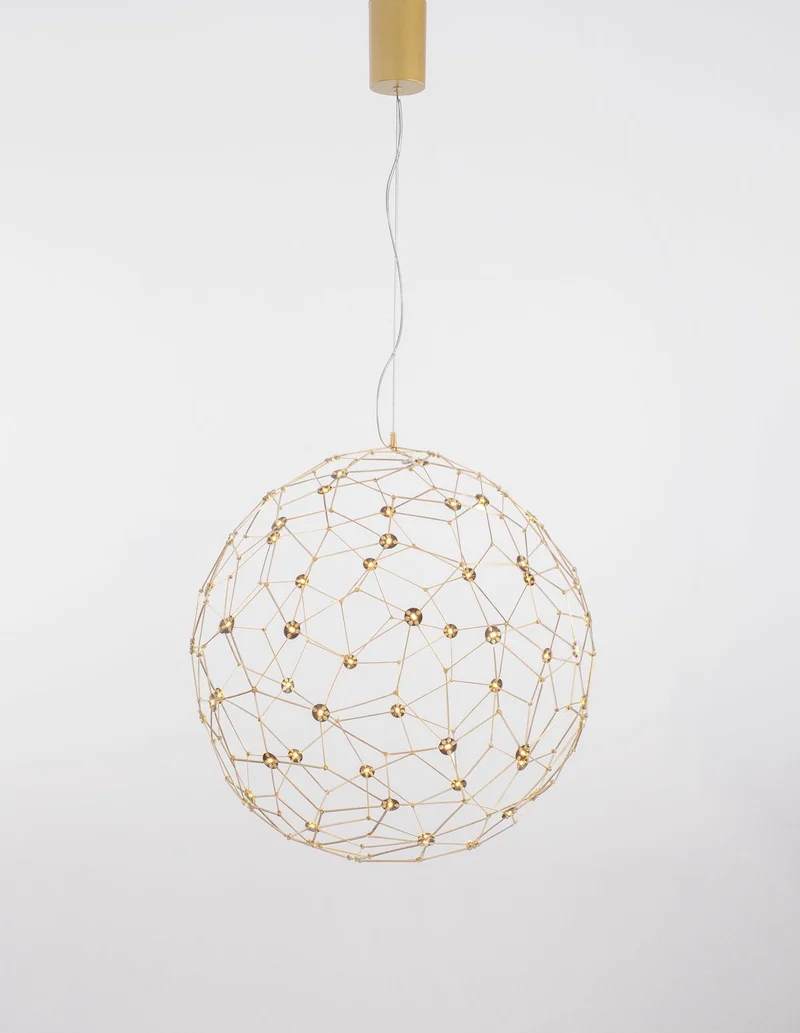 B-Ware Nova Luce Pendelleuchte Hängeleuchte LED SOLE Gold Warmweiß Metall 60 cm 21,6 W