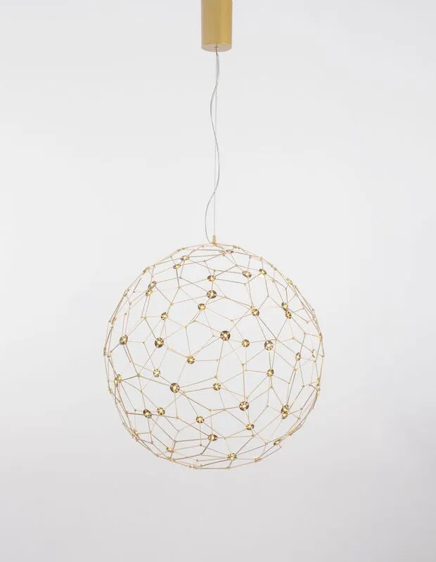 B-Ware Nova Luce Pendelleuchte Hängeleuchte LED SOLE Gold Warmweiß Metall 60 cm 21,6 W