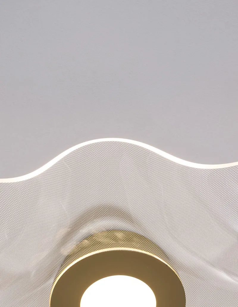 B-Ware Nova Luce Deckenleuchte Deckenlampe SIDERNO LED Gold Warmweiß 50 cm 31 W Lampe
