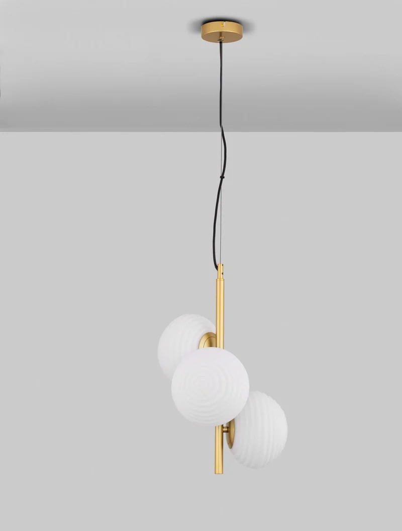 B-Ware Nova Luce Pendelleuchte Hängeleuchte ALLEN E14 LED 3-flammig Gold dimmbar Lampe