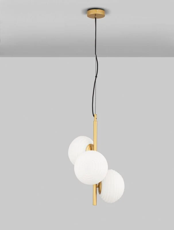 B-Ware Nova Luce Pendelleuchte Hängeleuchte ALLEN E14 LED 3-flammig Gold dimmbar Lampe