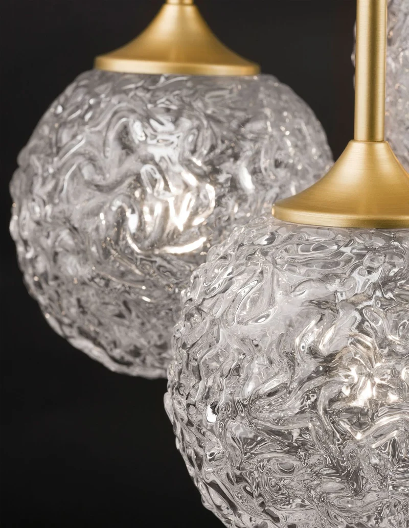 B-Ware Nova Luce Pendelleuchte Hängeleuchte MIRANO Gold G9 LED dimmbar 3-flammig Lampe