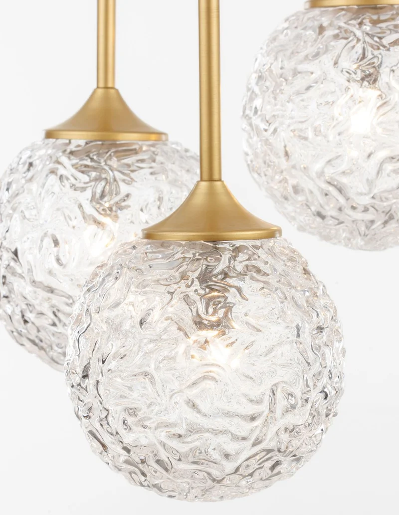 B-Ware Nova Luce Pendelleuchte Hängeleuchte MIRANO Gold G9 LED dimmbar 3-flammig Lampe