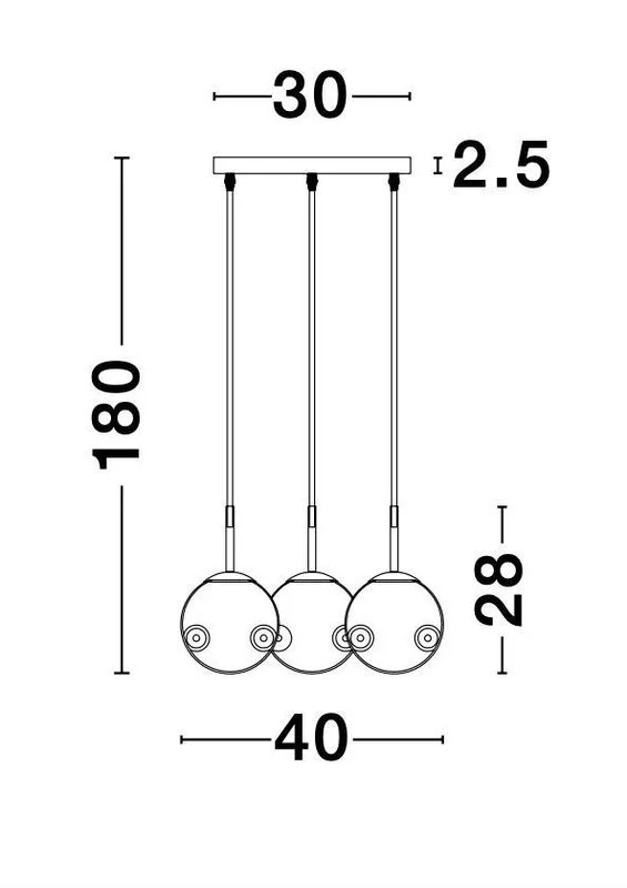 B-Ware Nova Luce Pendelleuchte Hängeleuchte SPADA Gold E27 LED 3-flammig dimmbar Glas