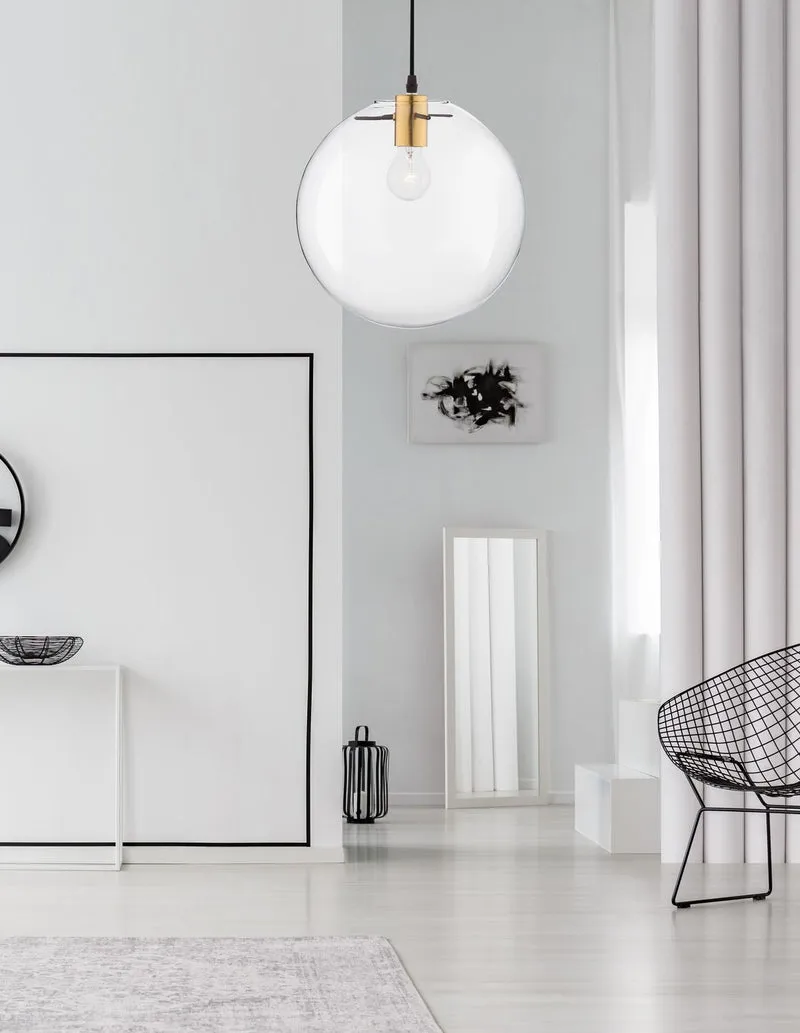 B-Ware Nova Luce Pendelleuchte Hängeleuchte MIRALE E27 LED Schwarz Glas Metall dimmbar