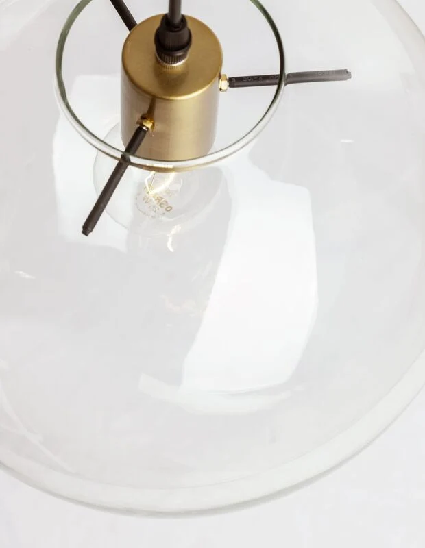 B-Ware Nova Luce Pendelleuchte Hängeleuchte MIRALE E27 LED Schwarz Glas Metall dimmbar