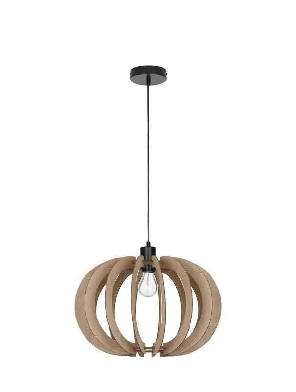 B-Ware Nova Luce Pendelleuchte Hängeleuchte OTTOLINE E27 LED Braun dimmbar Ø 40cm Lampe