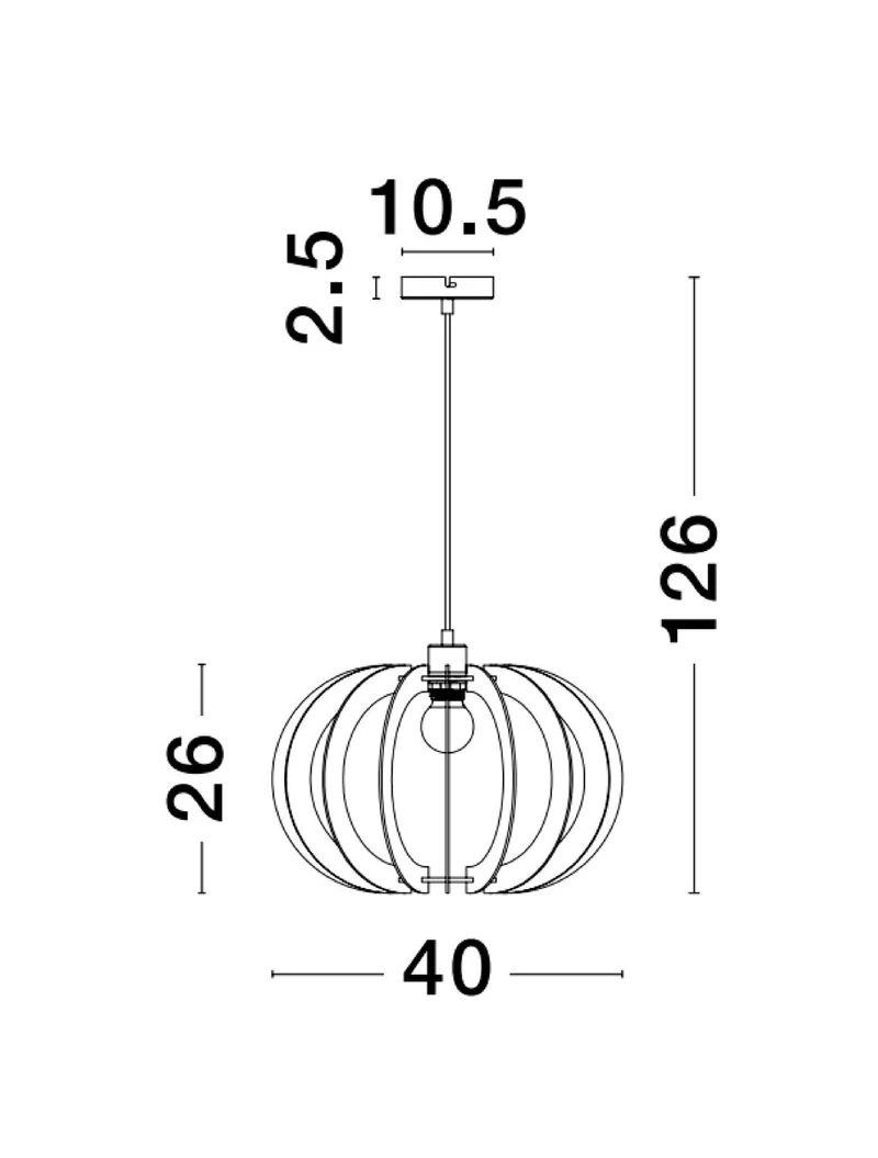 B-Ware Nova Luce Pendelleuchte Hängeleuchte OTTOLINE E27 LED Braun dimmbar Ø 40cm Lampe