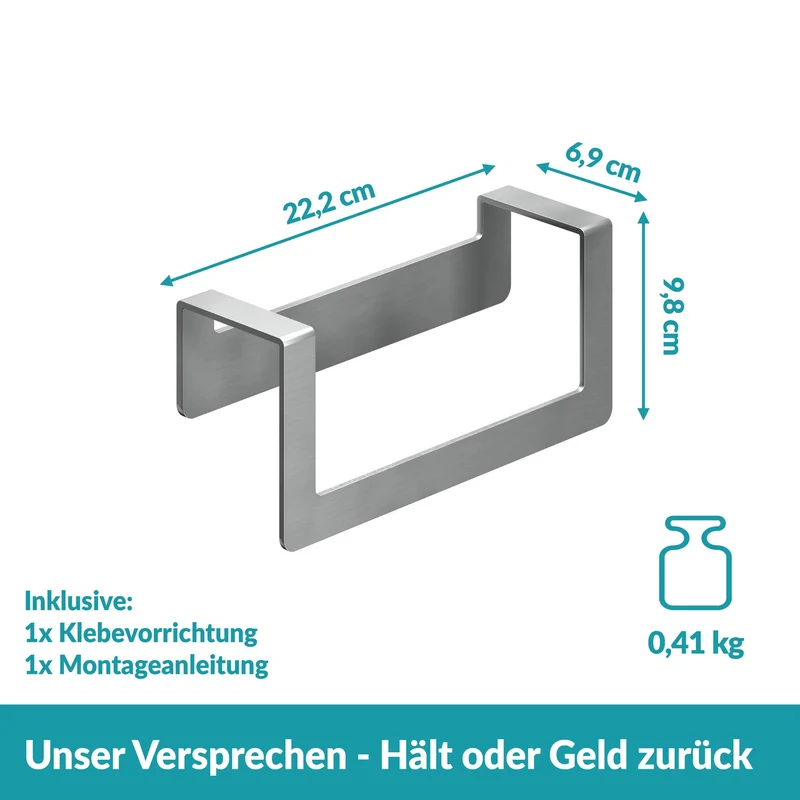 B-Ware WEISSENSTEIN Handtuchstange Handtuchhalter WOMO Edelstahl selbstklebend