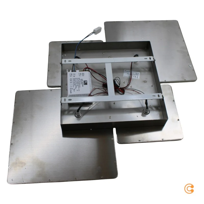 B-Ware LED Deckenlampe Aileen Deckenleuchte Leuchte Nickel matt Quadrat Easydim