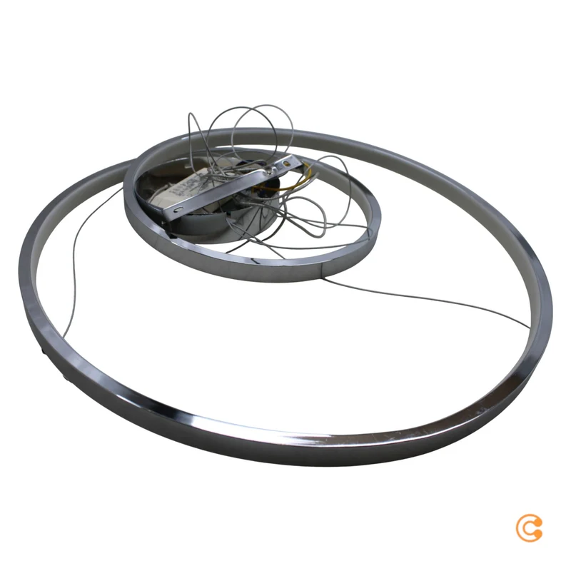 B-Ware Lucande Pendelleuchte Hängelampe LED silber Wohnzimmer Leuchte 50 cm 3000 K 30 W