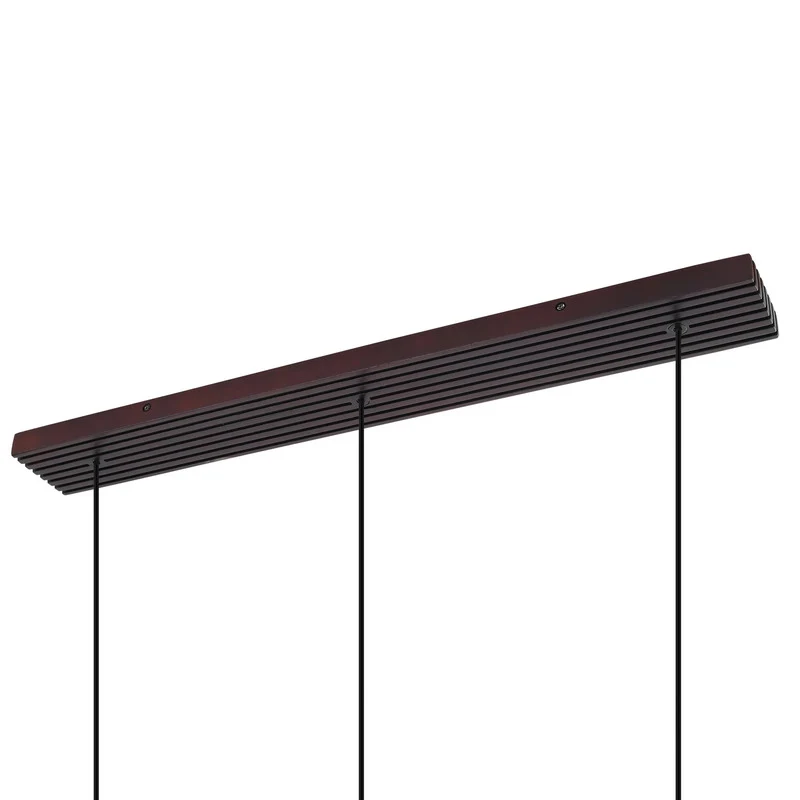 B-Ware Lucande Hängeleuchte Pendelleuchte Veloura Glas Eiche rauchgrau 3-flg E27 LED