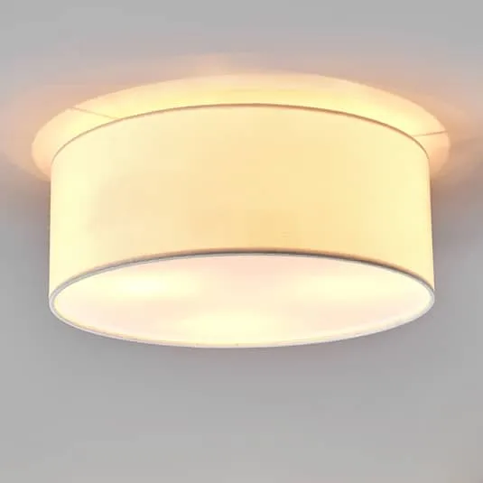 B-Ware Lindby Weiße Stoffdeckenlampe Henrika Deckenlampe Deko-Wohnzimmerleuchte E14