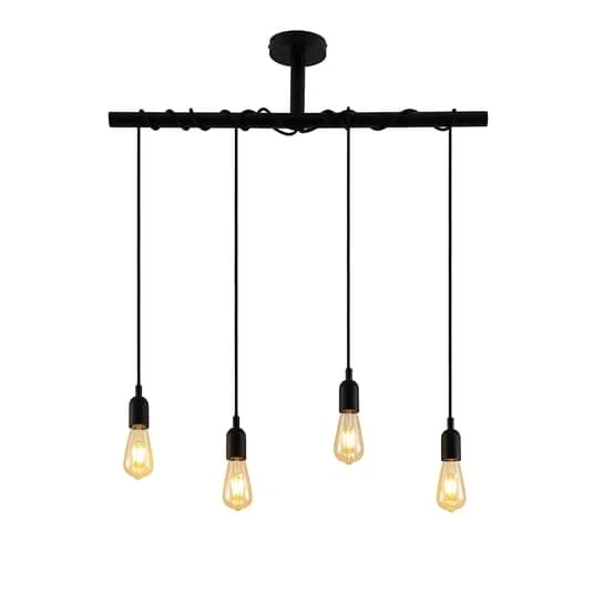 B-Ware Lindby Kravos Hängelampe Hängeleuchte Pendelleuchte Deckenlampe Leuchte schwarz