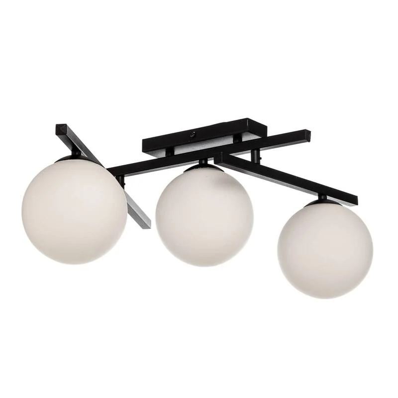 B-Ware Deckenlampe Smart Deckenleuchte Deckenlicht Leuchte Lampe schwarz opal 3-flammig