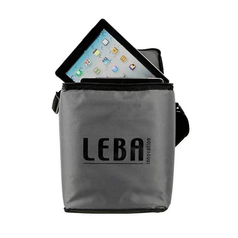 B-Ware LEBA Tablet Tasche Hülle NoteBag grau Universal bis 5 Tablets iPad Schultergurt