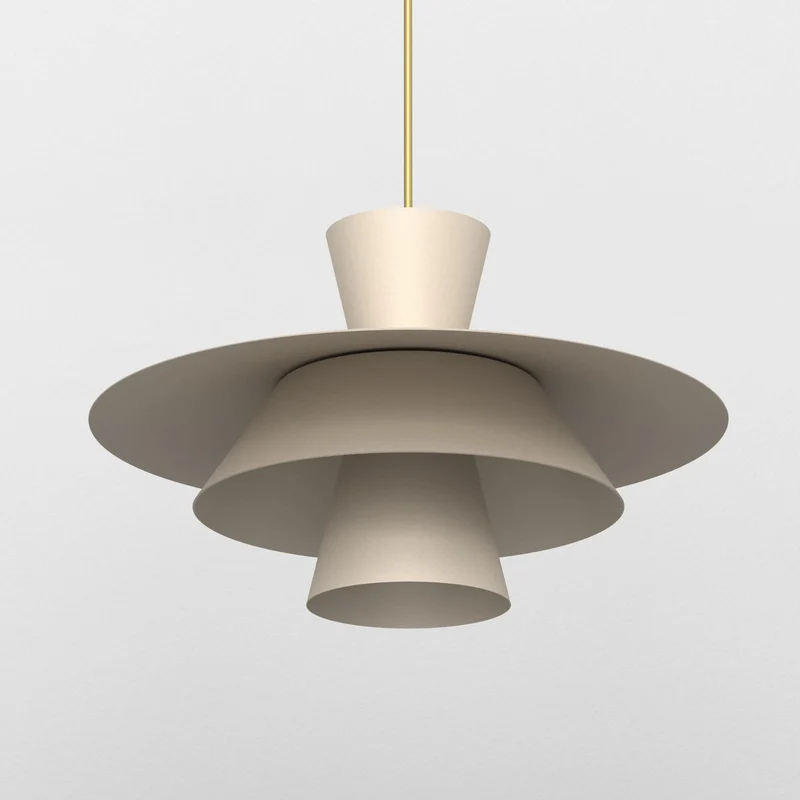 B-Ware Plato Hängeleuchte Pendelleuchte Ø38cm beige Stahl Lampe Leuchte Beleuchtung