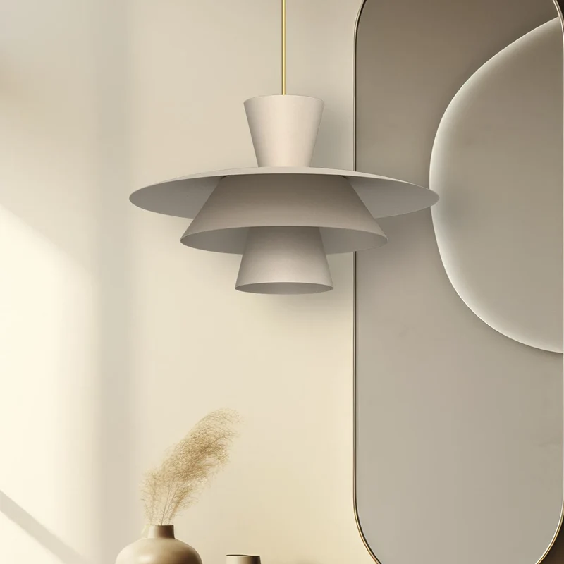B-Ware Plato Hängeleuchte Pendelleuchte Ø38cm beige Stahl Lampe Leuchte Beleuchtung