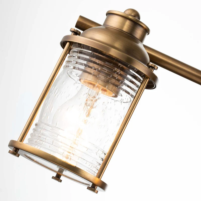 B-Ware Quintiesse Wandleuchte Wandlampe Badleuchte Ashland Bay messing Glas 4-flg