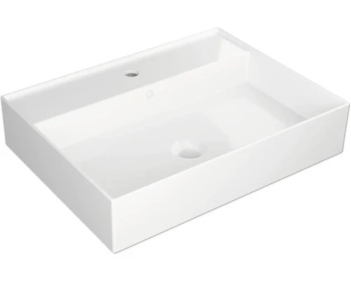 B-Ware Jungborn Waschtisch Waschbecken QUATTRO 61 x 46 cm Badezimmer Weiß Glänzend