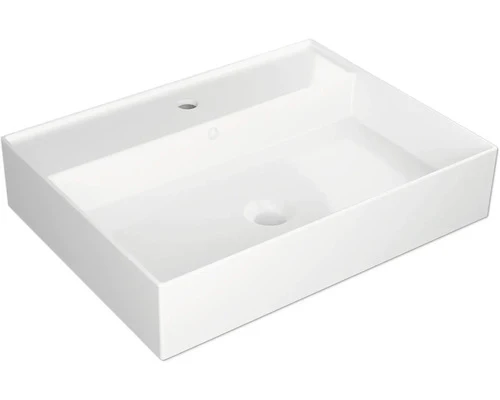B-Ware Jungborn Waschtisch Waschbecken QUATTRO 61 x 46 cm Badezimmer Weiß Glänzend