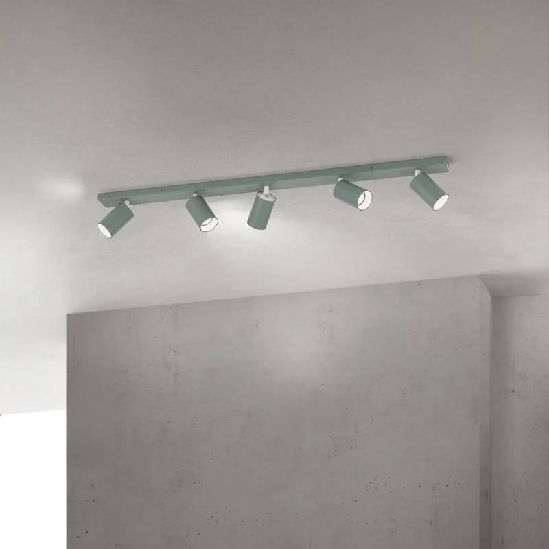 B-Ware Orion Deckenstrahler Sean Spot Deckenlampe hellgrün Aluminium GU10 LED 5-flammig