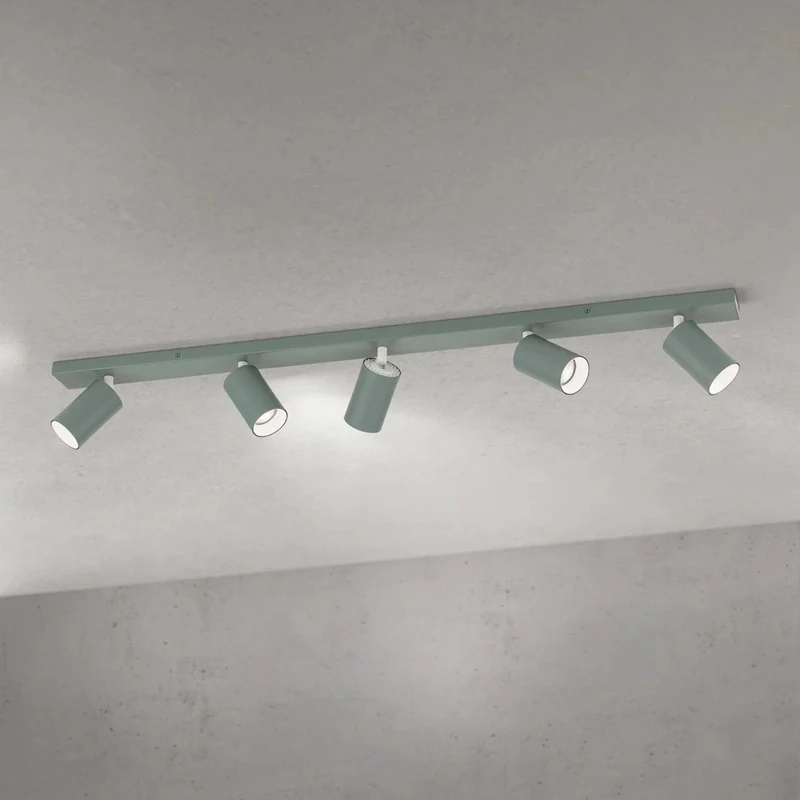 B-Ware Orion Deckenstrahler Sean Spot Deckenlampe hellgrün Aluminium GU10 LED 5-flammig