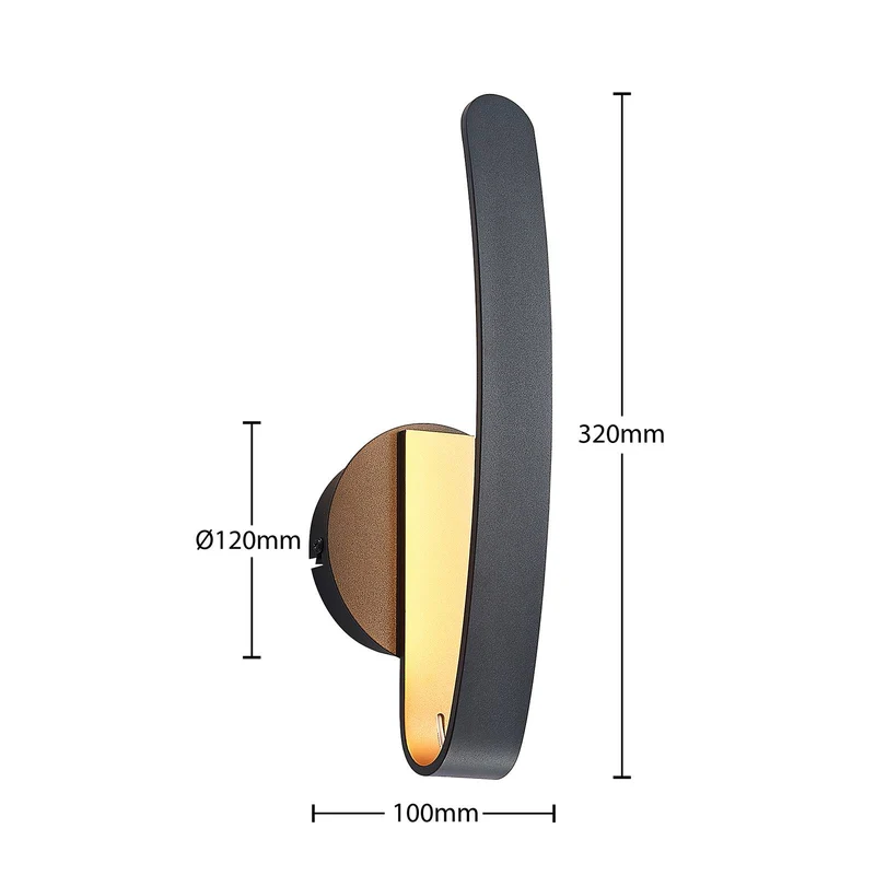 B-Ware Arcchio Dzemail LED-Wandleuchte Wandleuchte Lampe Leuchte indirekt 8W schwarz