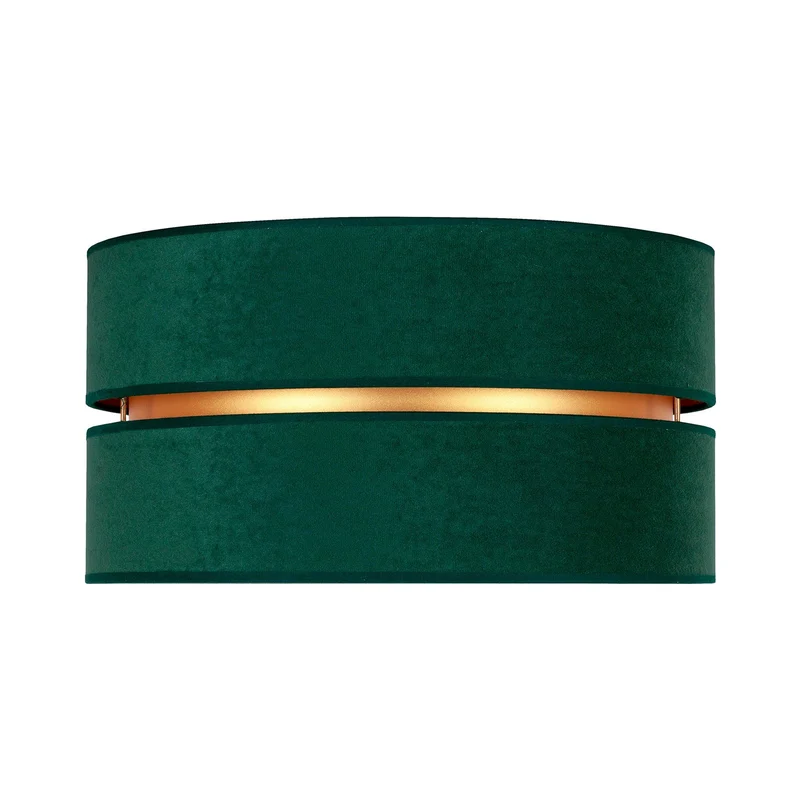 B-Ware Duo Deckenleuchte Lampe Deckenlampe grün/gold Samt Metall Ø60cm dimmbar