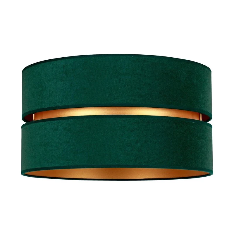 B-Ware Duo Deckenleuchte Lampe Deckenlampe grün/gold Samt Metall Ø60cm dimmbar