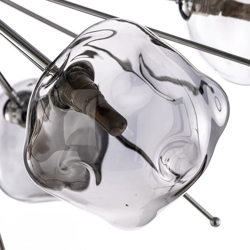 B-Ware AV-1777-13K Hängelampe Pendelleuchte chromfarben Glas Deckenlampe 13-flg dimmbar