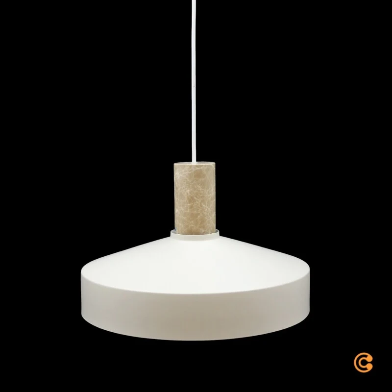B-Ware Nordlux Pendelleuchte Hängelampe Elvas Marmor Metall Beige E27 LED Leuchte Lampe