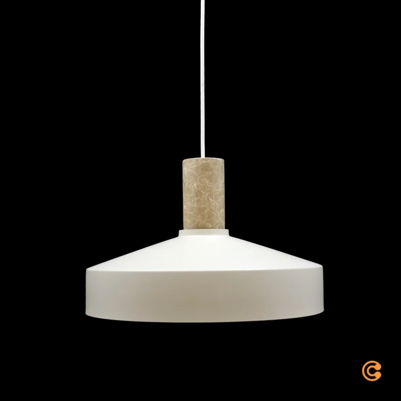 B-Ware Nordlux Pendelleuchte Hängelampe Elvas Marmor Metall Beige E27 LED Leuchte Lampe