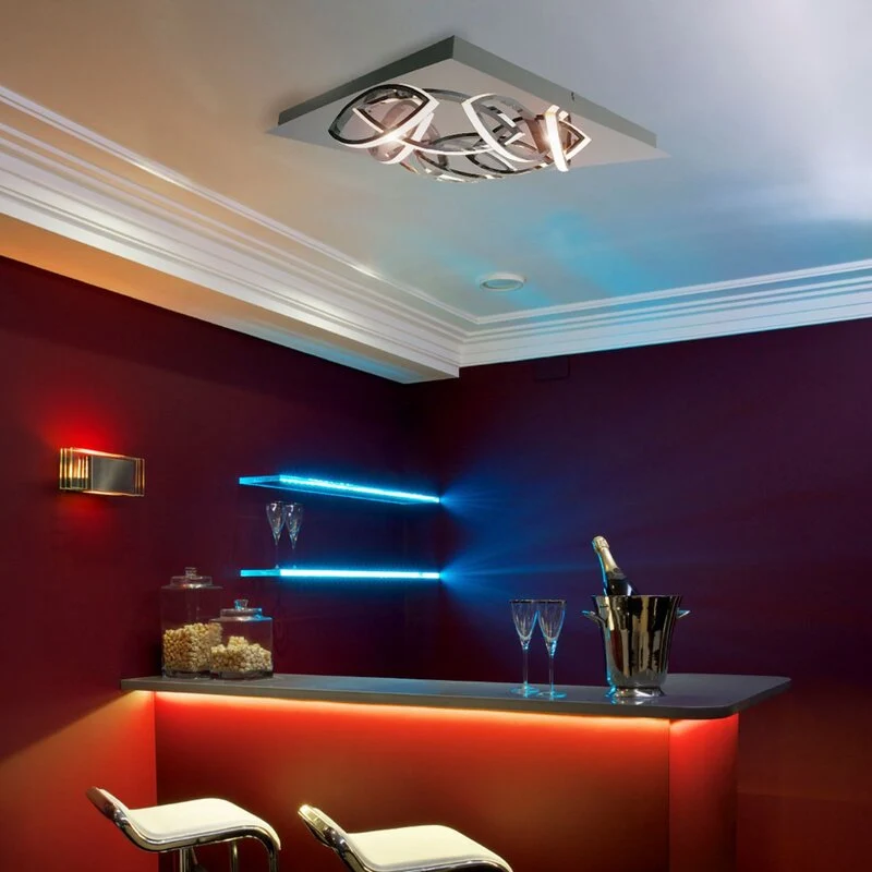 B-Ware Näve LED-Deckenleuchte Lampe Manchester Deckenlampe 9-flg chrom dimmbar