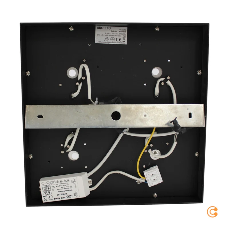 B-Ware Arcchio Dwight LED-Deckenlampe in Schwarz, 4-fl.