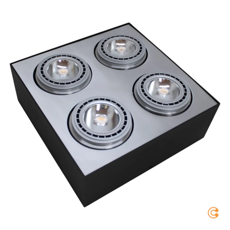 B-Ware Arcchio Dwight LED-Deckenlampe in Schwarz, 4-fl.