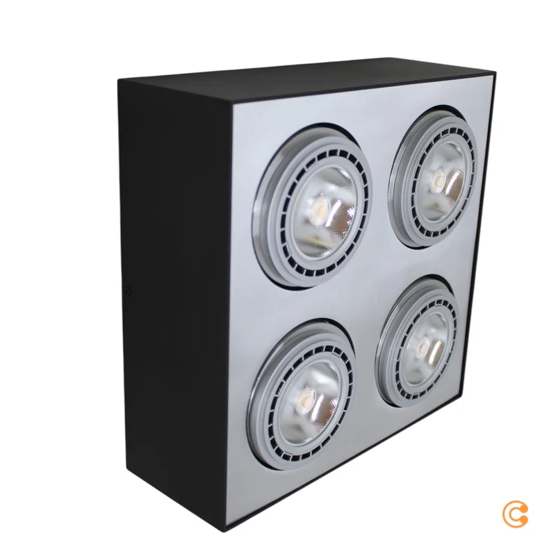 B-Ware Arcchio Dwight LED-Deckenlampe in Schwarz, 4-fl.