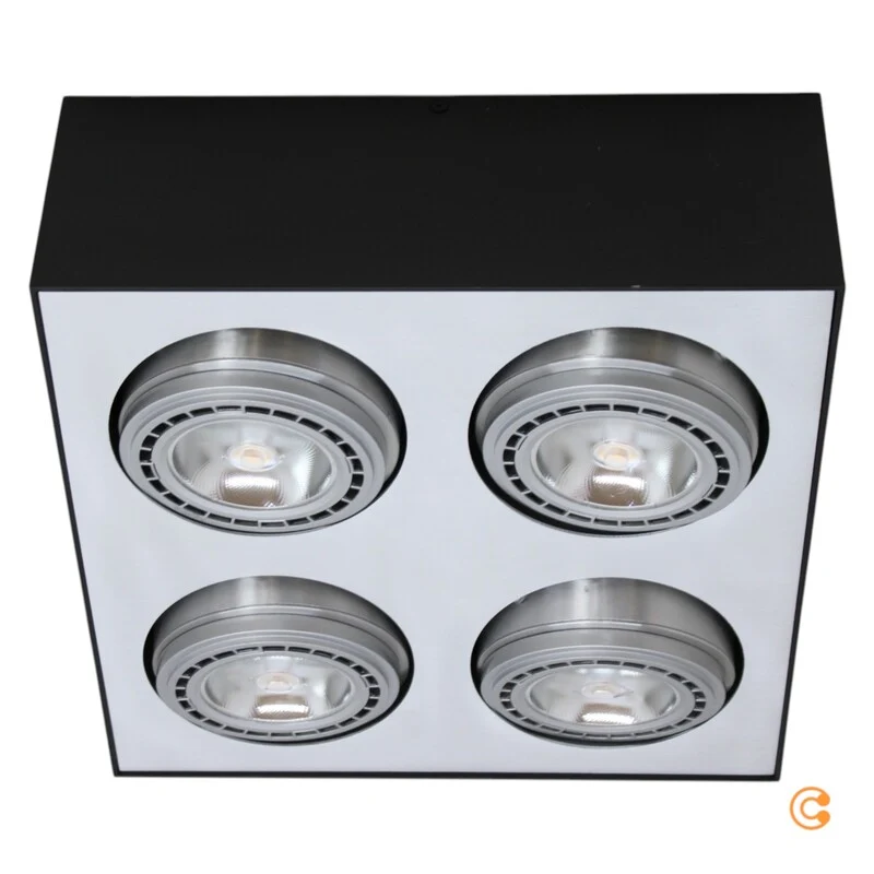 B-Ware Arcchio Dwight LED-Deckenlampe in Schwarz, 4-fl.