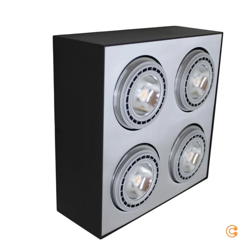 B-Ware Arcchio Dwight LED-Deckenlampe in Schwarz, 4-fl.