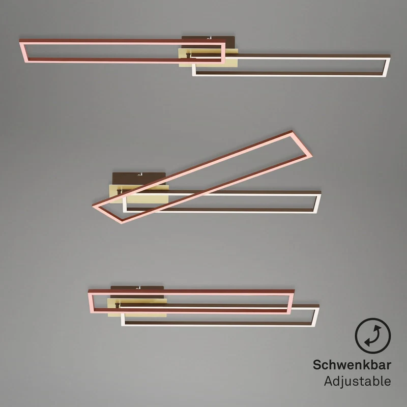B-Ware Briloner Deckenleuchte Deckenlampe LED Frame Gold Fernbedienung dimmbar