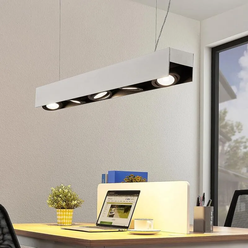B-Ware Arcchio Olinka LED-Hängeleuchte Hängeleuchte Lampe Leuchte schwarz-weiß 5-fl. LE
