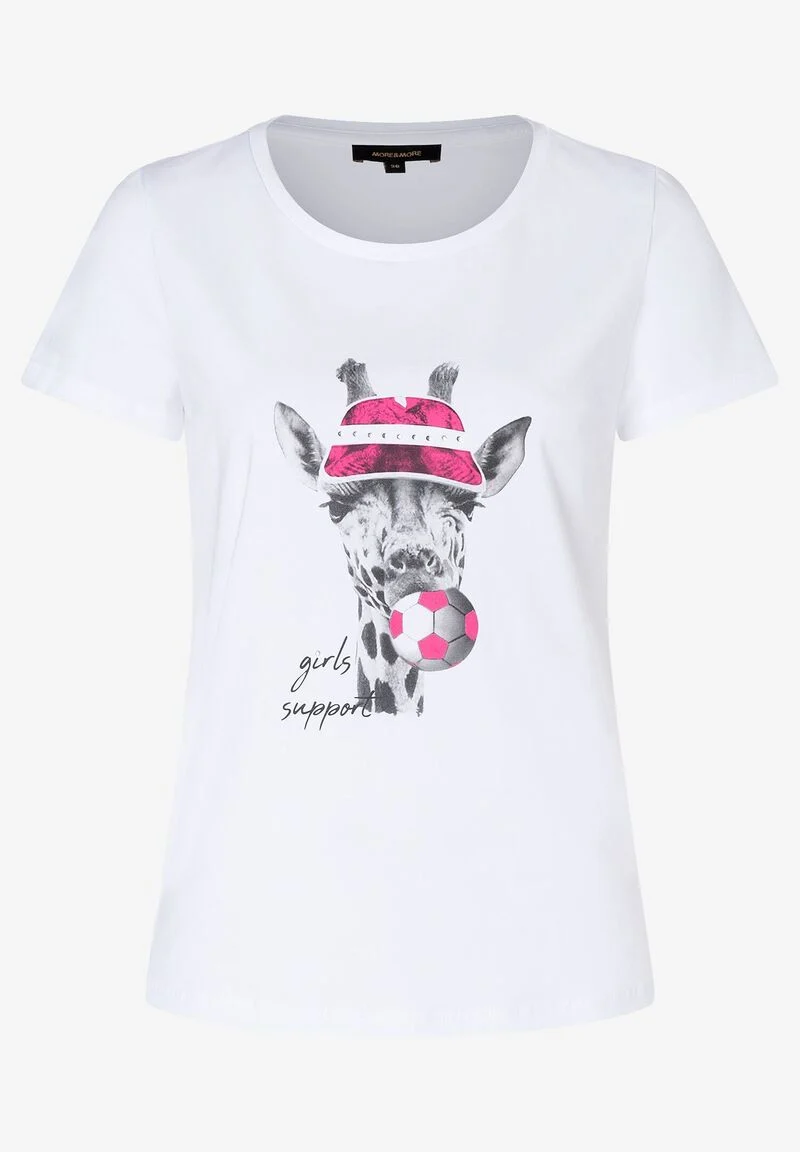 T-Shirt mit Giraffe weiß Sommer-Kollektion