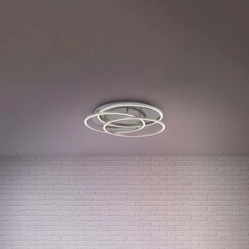 B-Ware Briloner Deckenleuchte Lampe LED Frames Ringe Memoryfunktion weiß nickel matt
