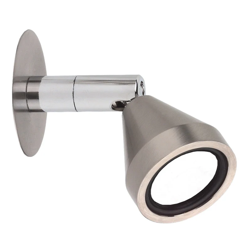 B-Ware Busch Wandleuchte Wandlampe LED Mini schwenkbar nickel inklusive Wechsellinse