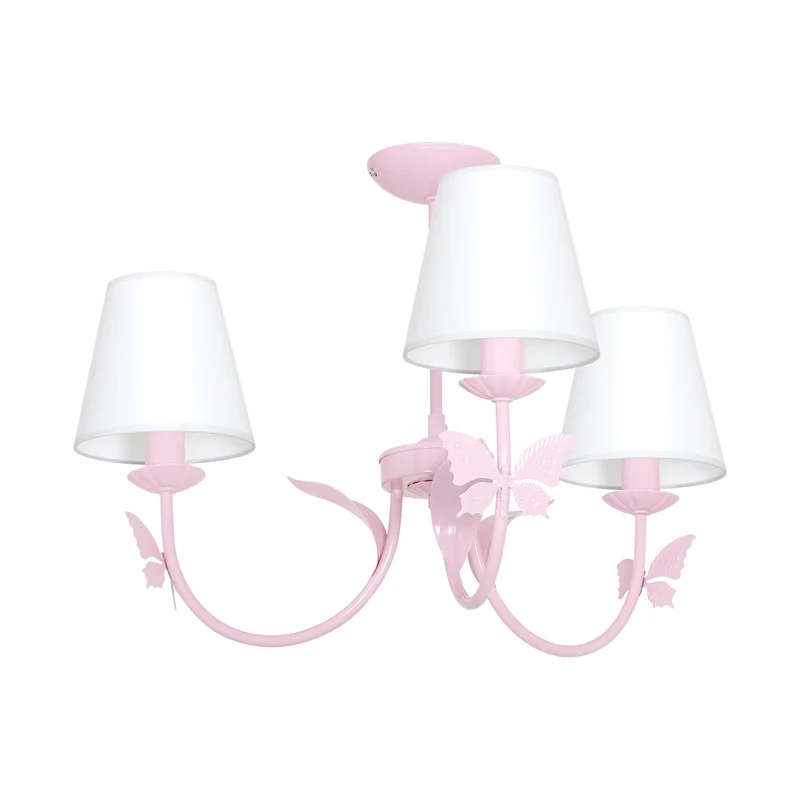 B-Ware Eko-Light Kronleuchter Lampe Alice Deckenleuchte Hängeleuchte pink 3-flg