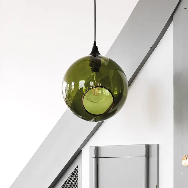B-Ware DESIGN BY US Hängeleuchte Pendelleuchte Ballroom XL Glas grün mundgeblasen822