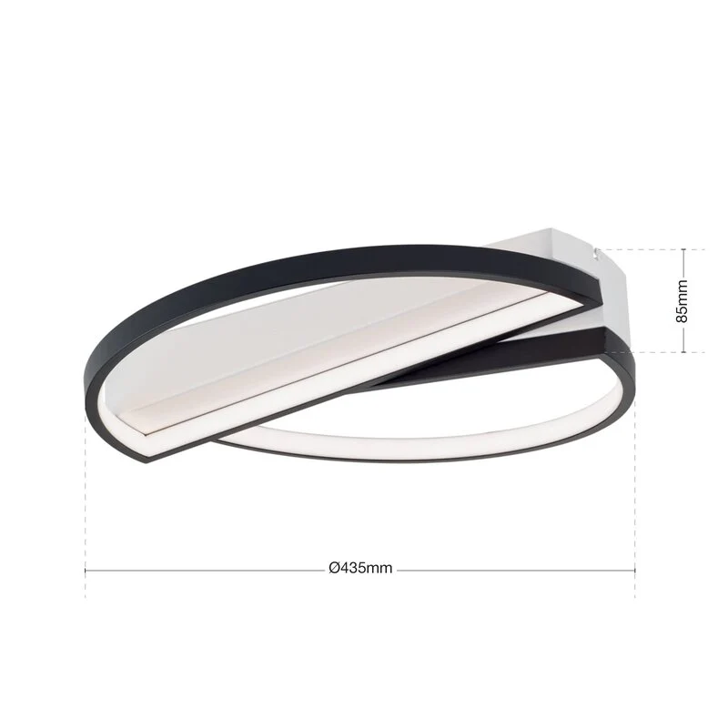 B-Ware Olga Deckenlampe Deckenleuchte LED schwarz weiß Stahl Silikon Wohnzimmerlampe