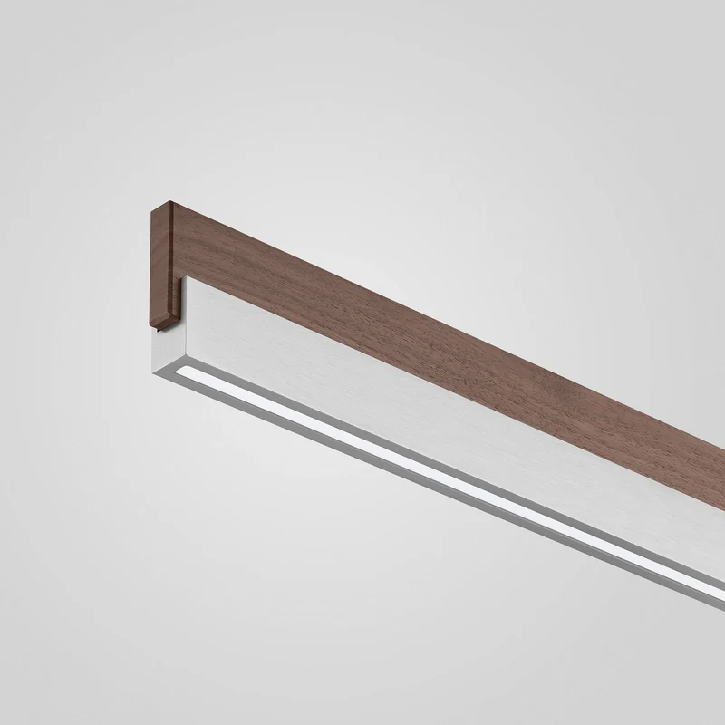 B-Ware Quitani Deckenleuchte Lampe LED nussbaum nickel matt Holz Messing Beleuchtung506