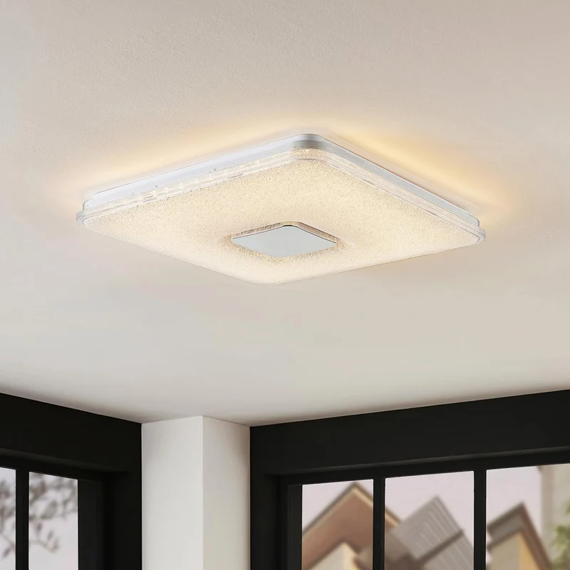 B-Ware Lindby LED-Deckenlampe Deckenlampe Lampe Leuchte Raina 3.000-5.500 K eckig LED